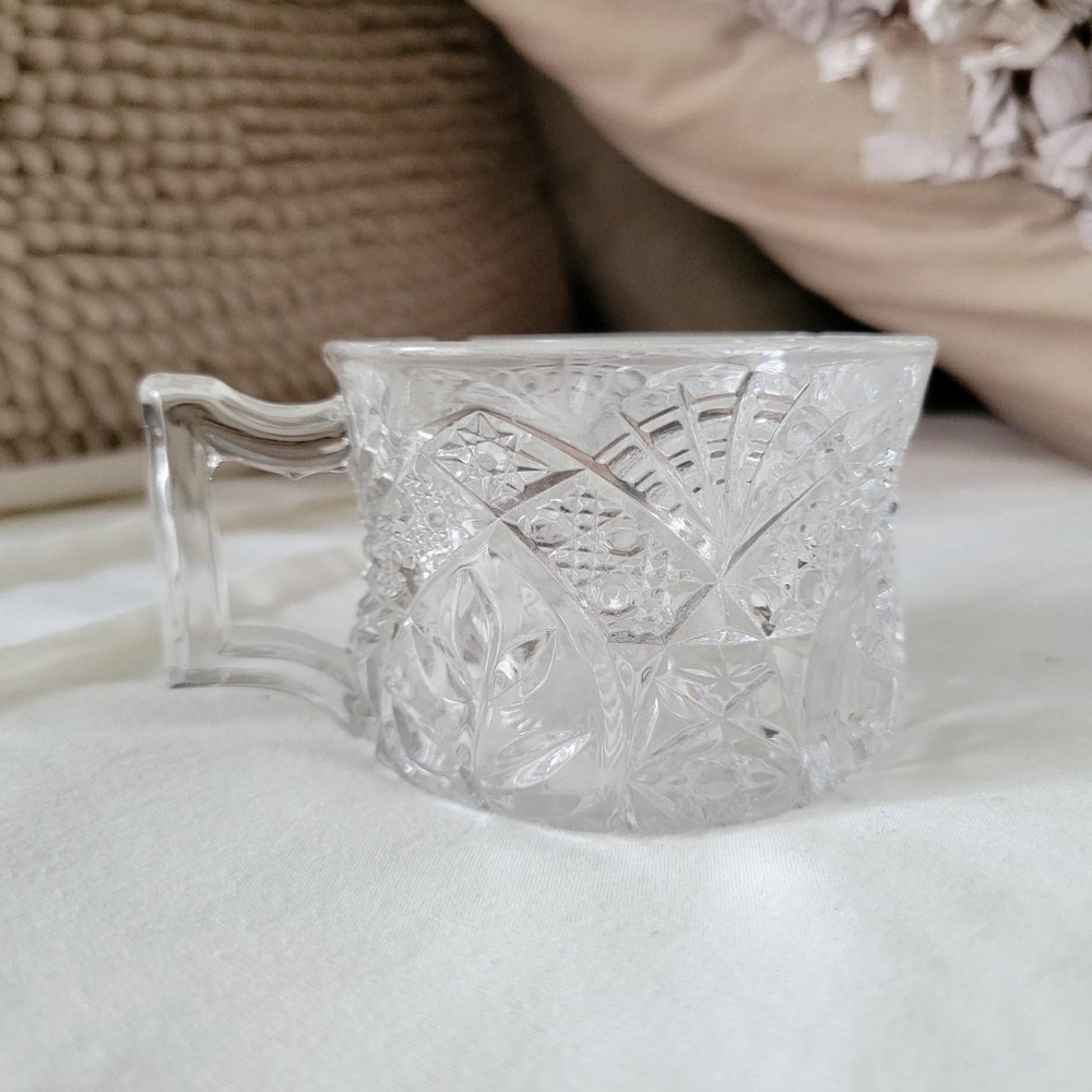 Vintage Crystal Ornate Coffee Cup